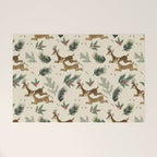 winter deer // repeat pattern Welcome Mat Gallery Image 1