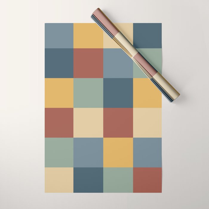 Bold Colorful Checks Pattern - Large IX Wrapping Paper Gallery Image 1