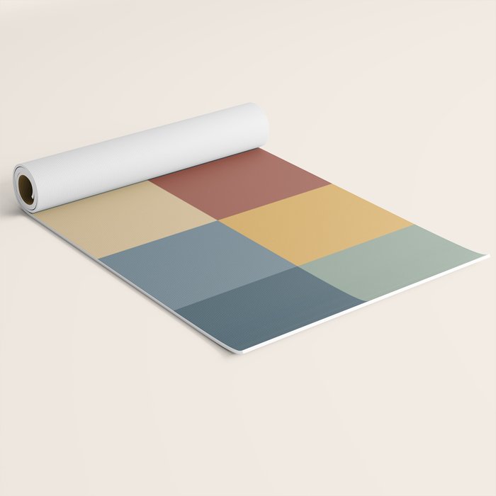 Bold Colorful Checks Pattern - Large IX Yoga Mat Gallery Image 2