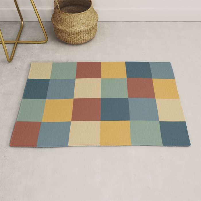 Bold Colorful Checks Pattern - Large IX Rug Gallery Image 1