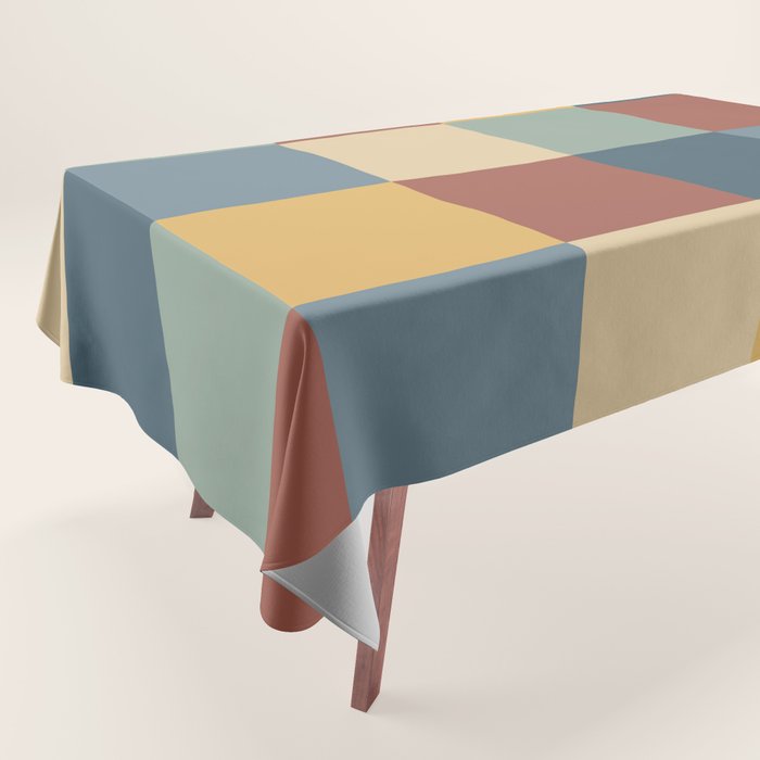 Bold Colorful Checks Pattern - Large IX Tablecloth Gallery Image 1