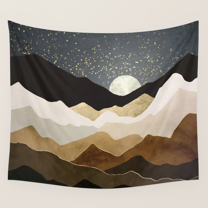 Golden Stars Wall Tapestry Gallery Image 4