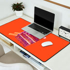 Taurus Birthday Cake in Burnt Orange Desk Mat Gallery Image 2