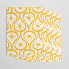 Yellow Mid Century Modern Atomic Drops Pattern Wrapping Paper Gallery Image 3
