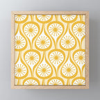 Yellow Mid Century Modern Atomic Drops Pattern Mini Art Print Gallery Image 1