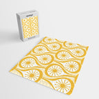 Yellow Mid Century Modern Atomic Drops Pattern Jigsaw Puzzle Gallery Image 2