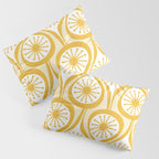 Yellow Mid Century Modern Atomic Drops Pattern Pillow Sham Gallery Image 3