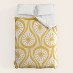 Yellow Mid Century Modern Atomic Drops Pattern Comforter Gallery Image 6