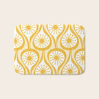 Yellow Mid Century Modern Atomic Drops Pattern Bath Mat Gallery Image 1