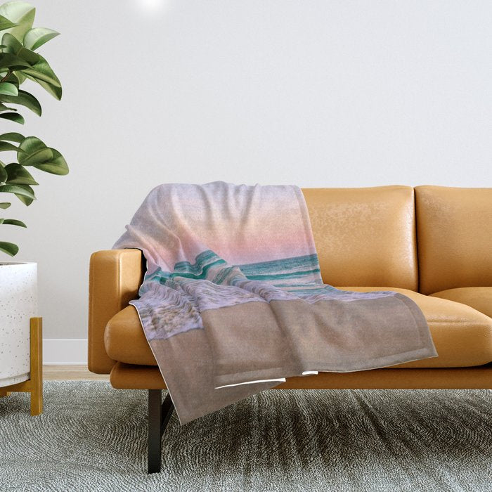 Ocean and Sunset Needed Throw Blanket Gallery Image 1