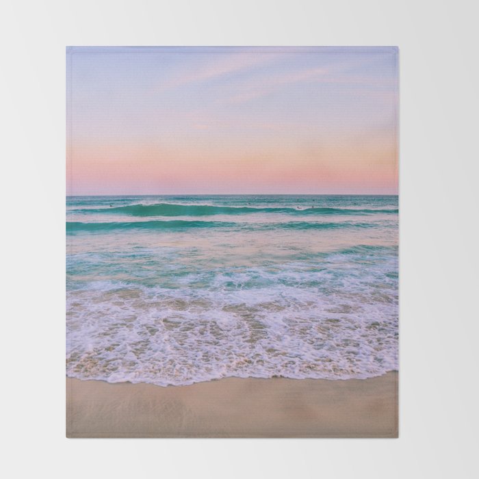 Ocean and Sunset Needed Throw Blanket Gallery Image 2