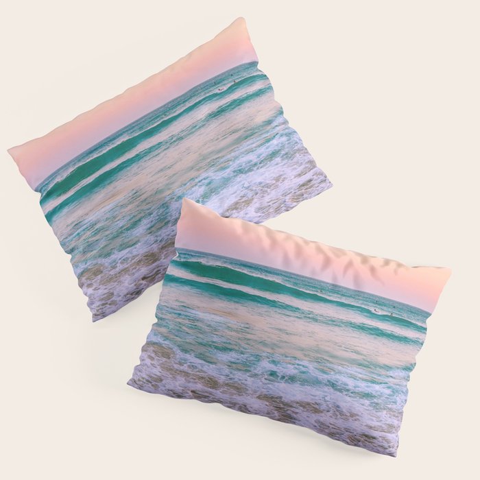 Ocean and Sunset Needed Pillow Sham Gallery Image 1