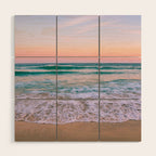 Ocean and Sunset Needed Wood Wall Art Gallery Image 1