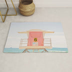 Beach Photography | Pink Lifeguard Tower. No. 6 | California  Rug Gallery Image 1