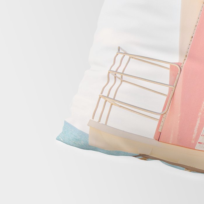 Beach Photography | Pink Lifeguard Tower. No. 6 | California  Pillow Sham Gallery Image 4
