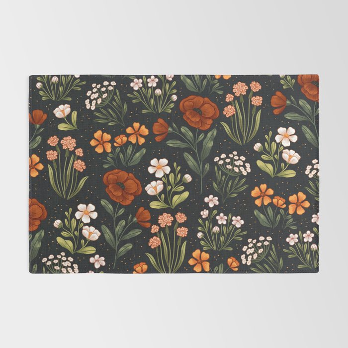 Wild Flowers ~ vol1.  vintage inspired botanical Rug Gallery Image 2