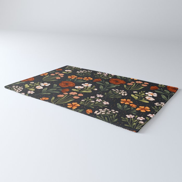 Wild Flowers ~ vol1.  vintage inspired botanical Rug Gallery Image 3