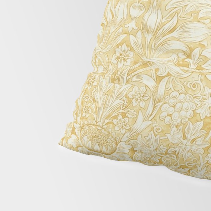 William Morris Sunflower Yellow Camomile Cowslip Vintage Pattern Pillow Sham Gallery Image 4