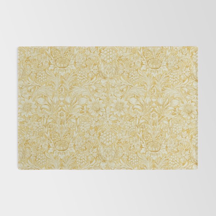 William Morris Sunflower Yellow Camomile Cowslip Vintage Pattern Rug Gallery Image 2