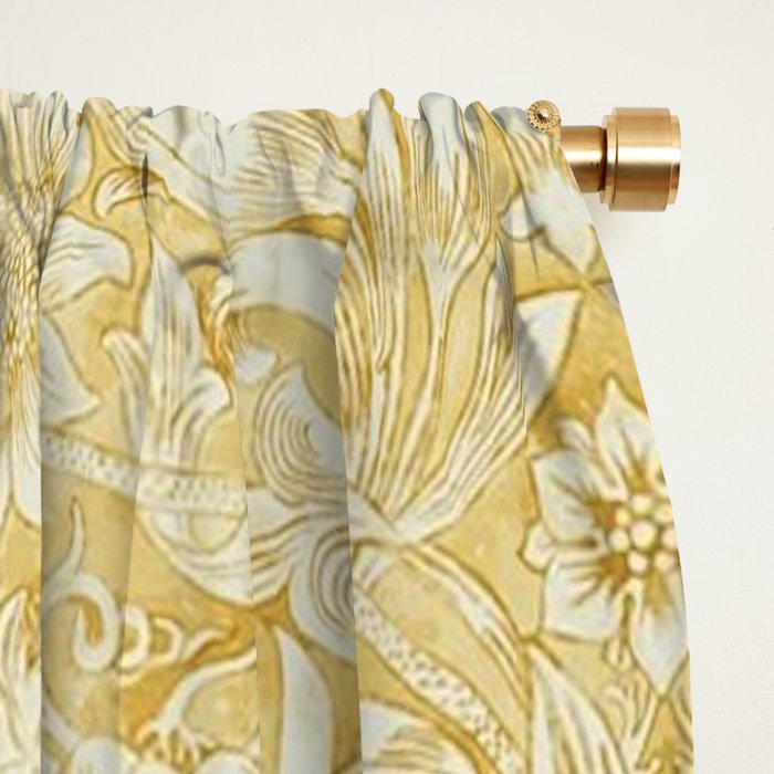 William Morris Sunflower Yellow Camomile Cowslip Vintage Pattern Window Curtain Gallery Image 2