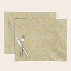 William Morris Sunflower Yellow Camomile Cowslip Vintage Pattern Placemat Gallery Image 1
