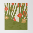 Nature Mid-century modern retro 70s Throw Blanket Gallery Image 2