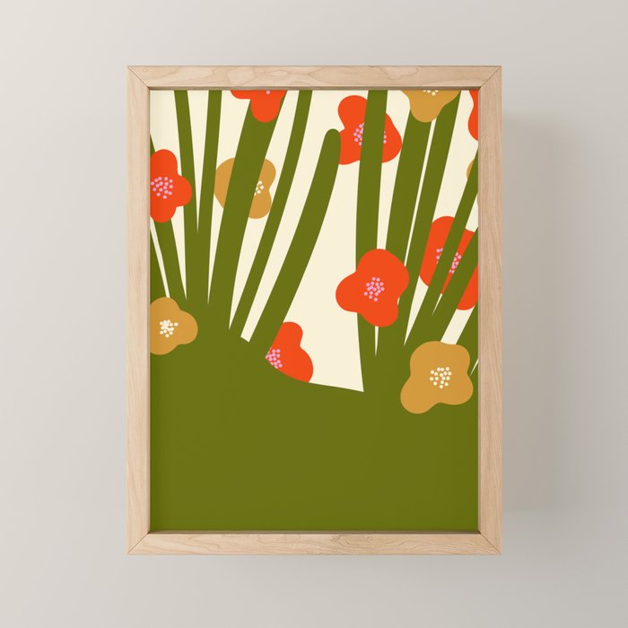 Nature Mid-century modern retro 70s Mini Art Print Gallery Image 1
