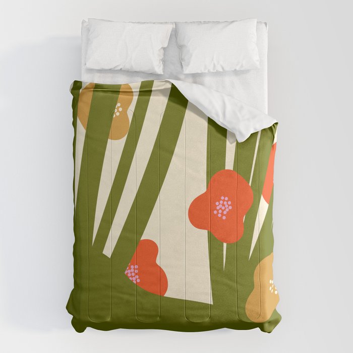 Nature Mid-century modern retro 70s Comforter Gallery Image 6