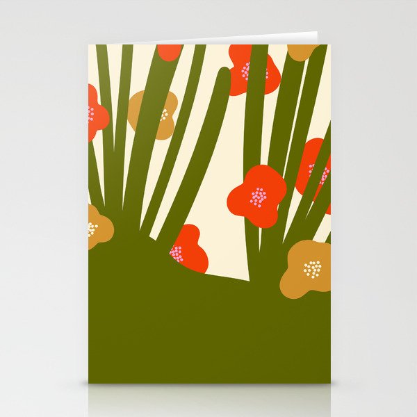 Nature Mid-century modern retro 70s Stationery Card Gallery Image 1
