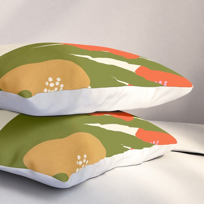 Nature Mid-century modern retro 70s Pillow Sham Gallery Image 3