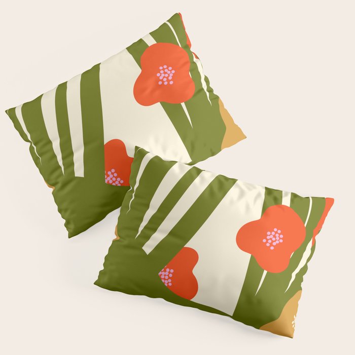 Nature Mid-century modern retro 70s Pillow Sham Gallery Image 3