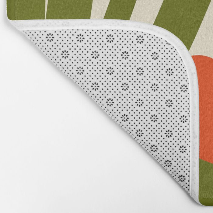 Nature Mid-century modern retro 70s Bath Mat Gallery Image 2