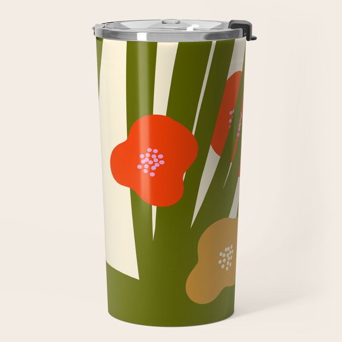 Nature Mid-century modern retro 70s Travel Mug Gallery Image 2