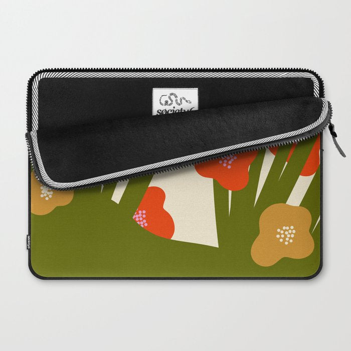 Nature Mid-century modern retro 70s Laptop Sleeve Gallery Image 2