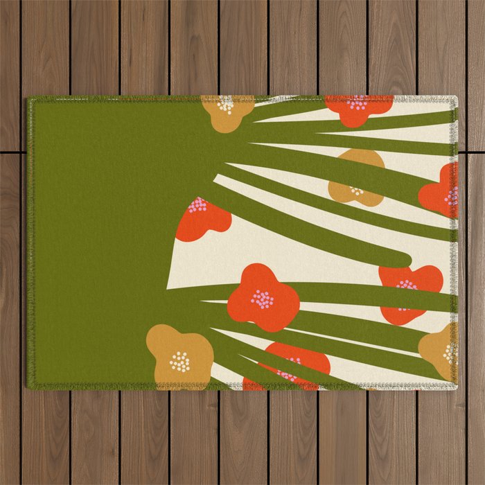 Nature Mid-century modern retro 70s Outdoor Rug Gallery Image 1
