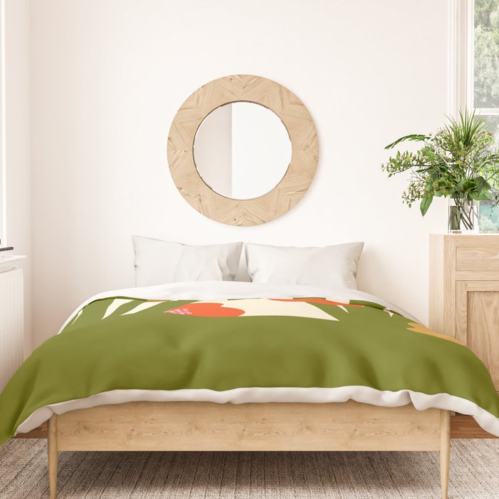 Nature Mid-century modern retro 70s Duvet Cover Gallery Image 3
