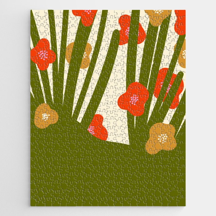 Nature Mid-century modern retro 70s Jigsaw Puzzle Gallery Image 1