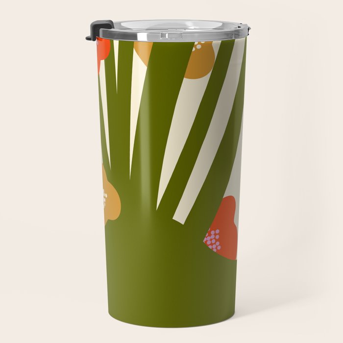 Nature Mid-century modern retro 70s Travel Mug Gallery Image 3