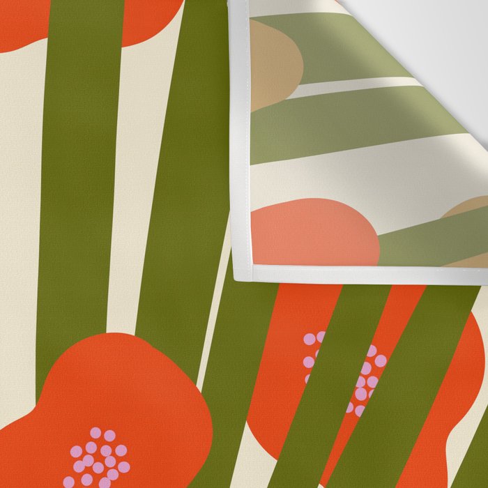 Nature Mid-century modern retro 70s Wall Tapestry Gallery Image 3
