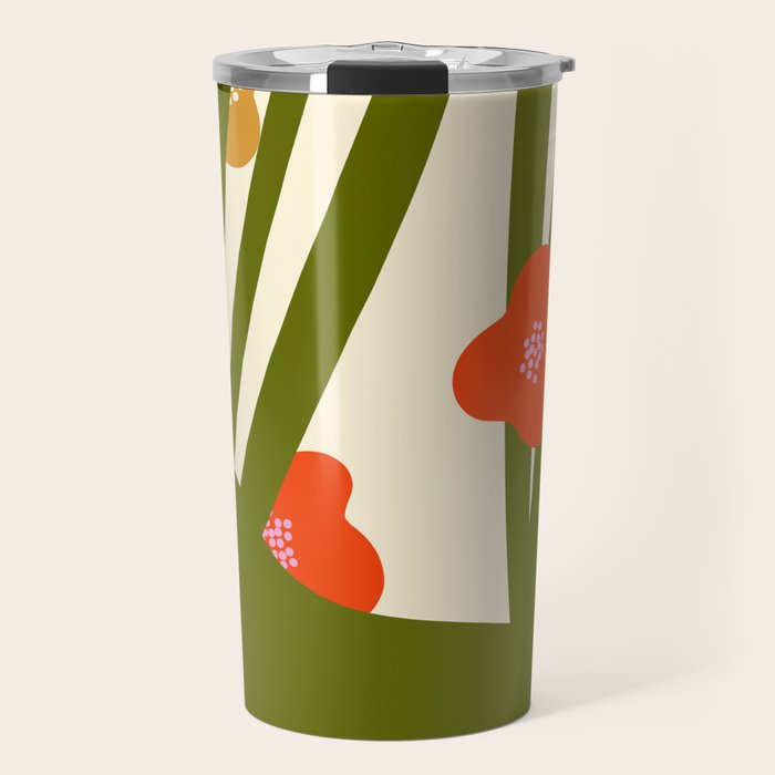Nature Mid-century modern retro 70s Travel Mug Gallery Image 1