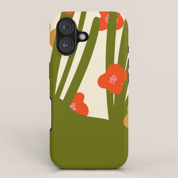 Nature Mid-century modern retro 70s iPhone Case Gallery Image 1