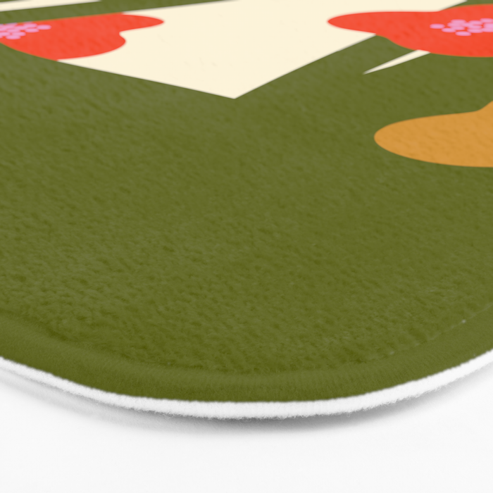 Nature Mid-century modern retro 70s Bath Mat Gallery Image 3