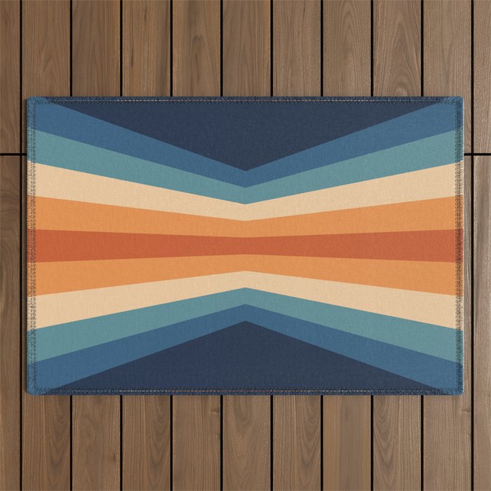70's Retro Reflection Outdoor Rug Gallery Image 1