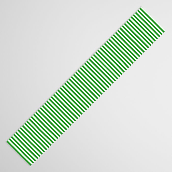 Green and White Stripes Pattern Table Runner Gallery Image 3