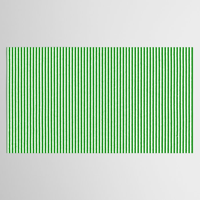 Green and White Stripes Pattern Tablecloth Gallery Image 2