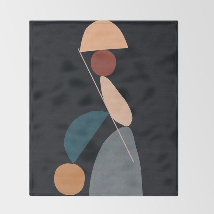 Abstract Stones 16 Throw Blanket Gallery Image 2