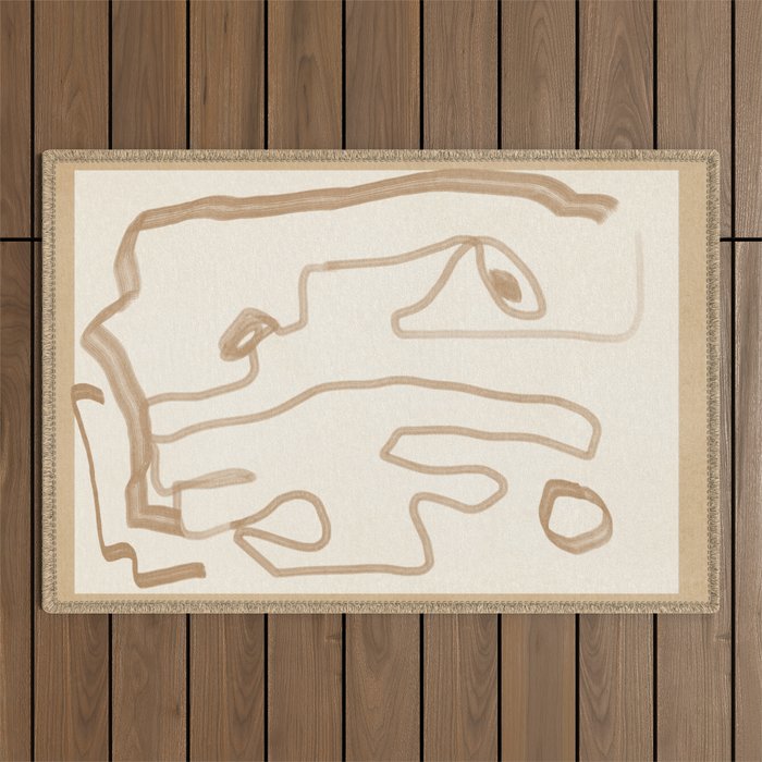 Abstract Loose Line 1 Outdoor Rug Gallery Image 1