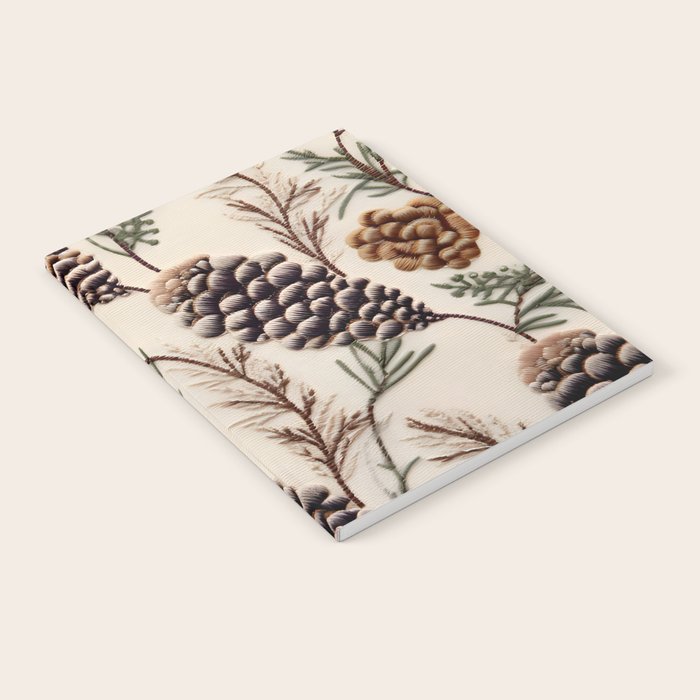 Rustic Christmas Pinecones Notebook Gallery Image 2