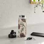 Rustic Christmas Pinecones Water Bottle Gallery Image 4