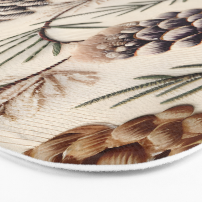Rustic Christmas Pinecones Bath Mat Gallery Image 3